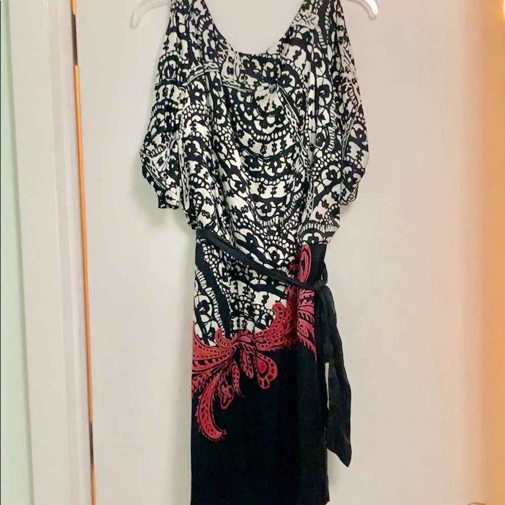 White House Black Market Cold Shoulder Scarf Dress